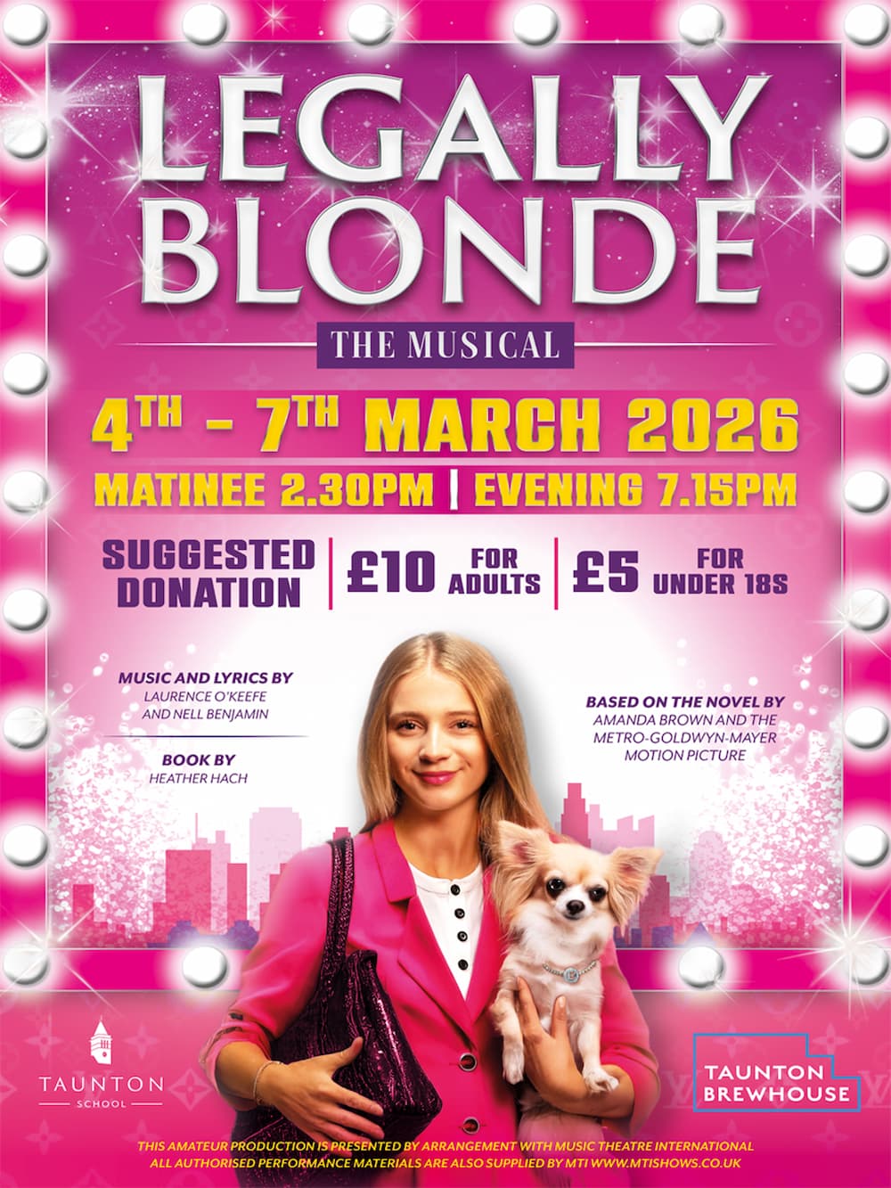 Taunton School students to present Legally Blonde: The Musical at The Brewhouse